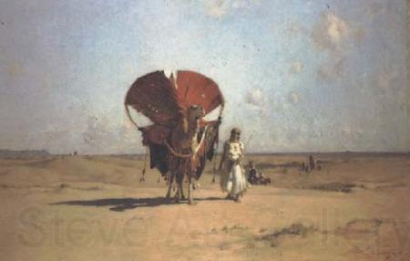 Gustave Guillaumet Dans Les dunes (mk32) Norge oil painting art